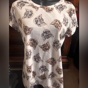 Wound Up Cat Print Women's Tee